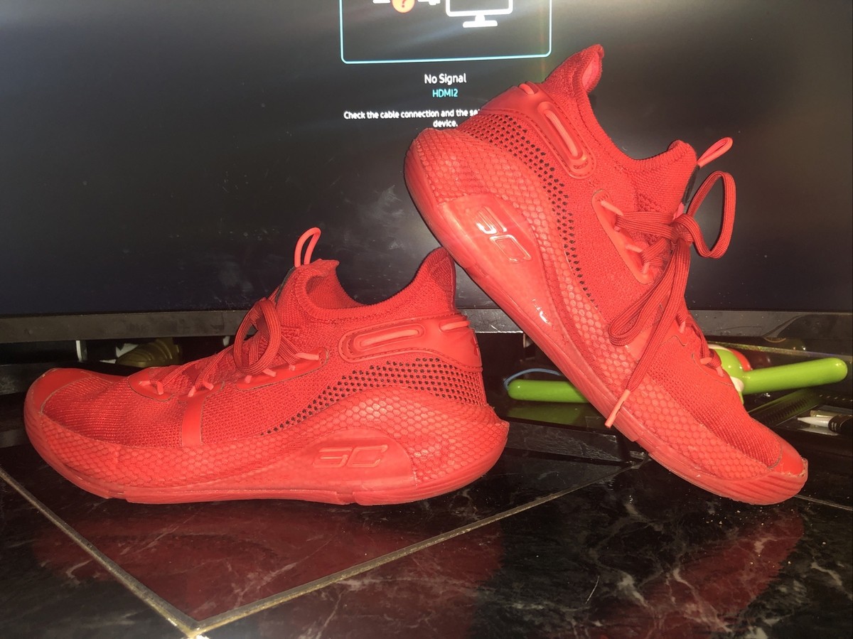 FLAW Under Armour HOVR Curry Triple Red Basketball 3020612 603 Men Size  FLAW