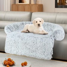 Luxurious Dog Couch Bed Protector for Dogs Memory Foam, Removable Fluffy Plus...