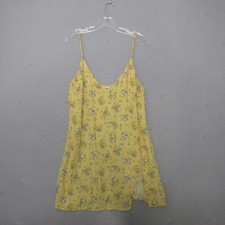 Reformation Dress Large Marlowe Yellow Floral Mini Slip Sundress Boho Beachy