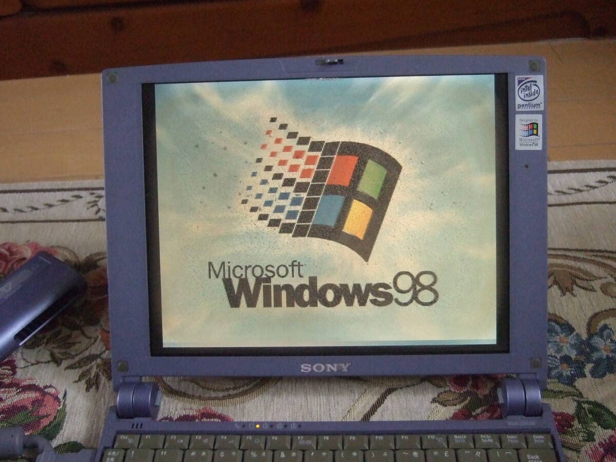 Sony VAIO PCG-505SX Laptop Windows 98 Set Made in Japan Vintage