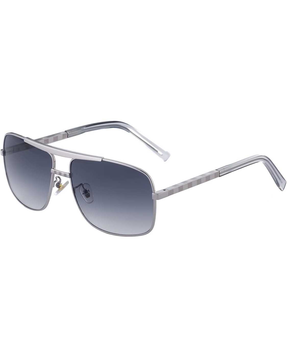 Brand New High Quality Men Sunglasses  Metal Gray Lens Silver Frame Andrew Tate