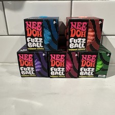 LOT OF 5: FULL SET Needoh FUZZ BALL Flower Power The Velvet Squeeze Fuzzball NEW