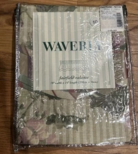 Waverly Fairfield Scalloped Tiered Valance Blossom Hill NB Mulberry 78" x 14" 