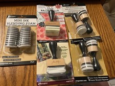 Ranger Mini Round Ink Blending Tool plus Mini Foam Refills Square Blending Tools