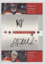 2005 Be a Player SP Signatures Duals Roberto Luongo Stephen Weiss Auto HOF 11jd