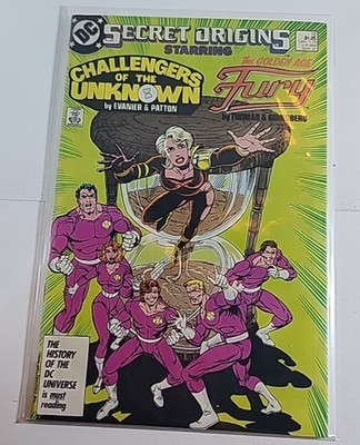 1987 DC Secret Origins #12 Challengers of the Unknown Golden Age Fury 5.5