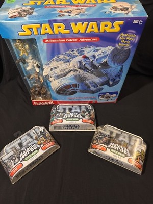 Star Wars Galactic Heroes Playskool Millenium Falcon Adventure & Bounty Hunters