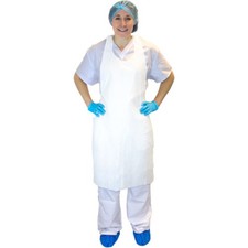 The Safety Zone MDP46WS 28 in x 46 in White Polyethylene Apron