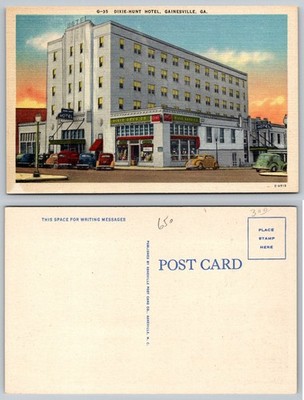 Standard Dixie-Hunt Hotel Gainesville Georgia Postcard