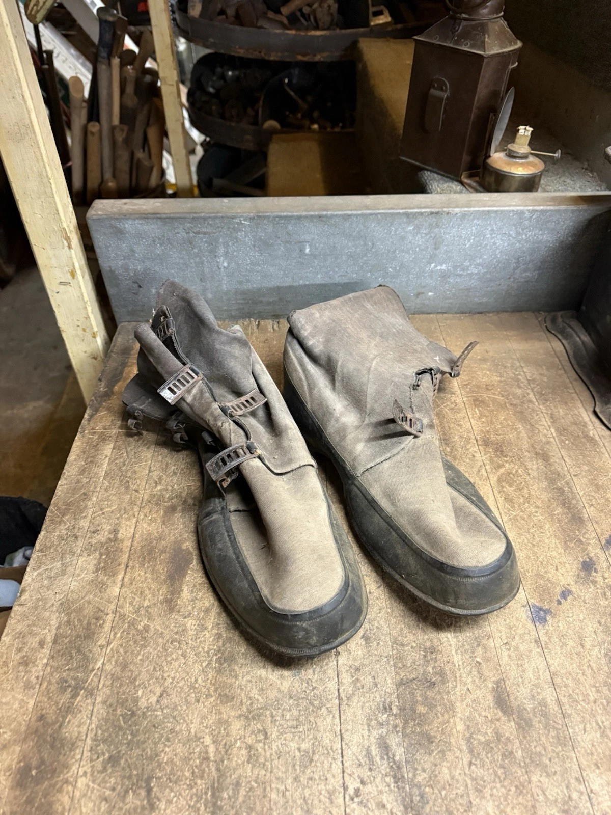 Vintage Rare Ball Band Footwear Hunting Fishing Buckle Boots Pair Workwear USA