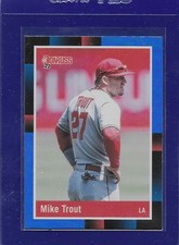 2022 Panini Donruss - 1988 Retro Variation Mike Trout #265 *Holo Blue*
