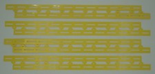AURORA AFX GUARD RAILS - 8 PC  FOR SLITTED TRACKS  LIGHT YELLOW - NOS COND