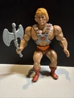 Vintage Masters Of The Universe MOTU He-Man 1981 Soft Head Taiwan with Axe