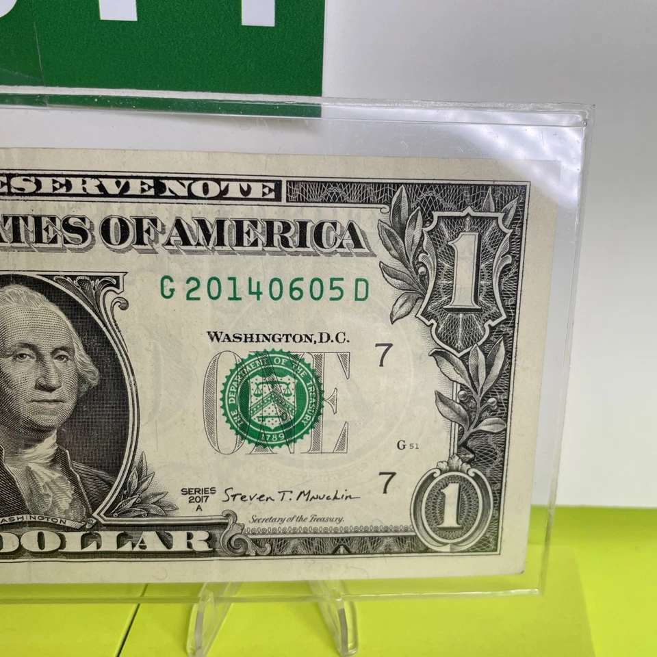 Dollar Birthday Note June 5 2014   $1 Bill Fancy Serial Number Anniversary - Image 2 of 4