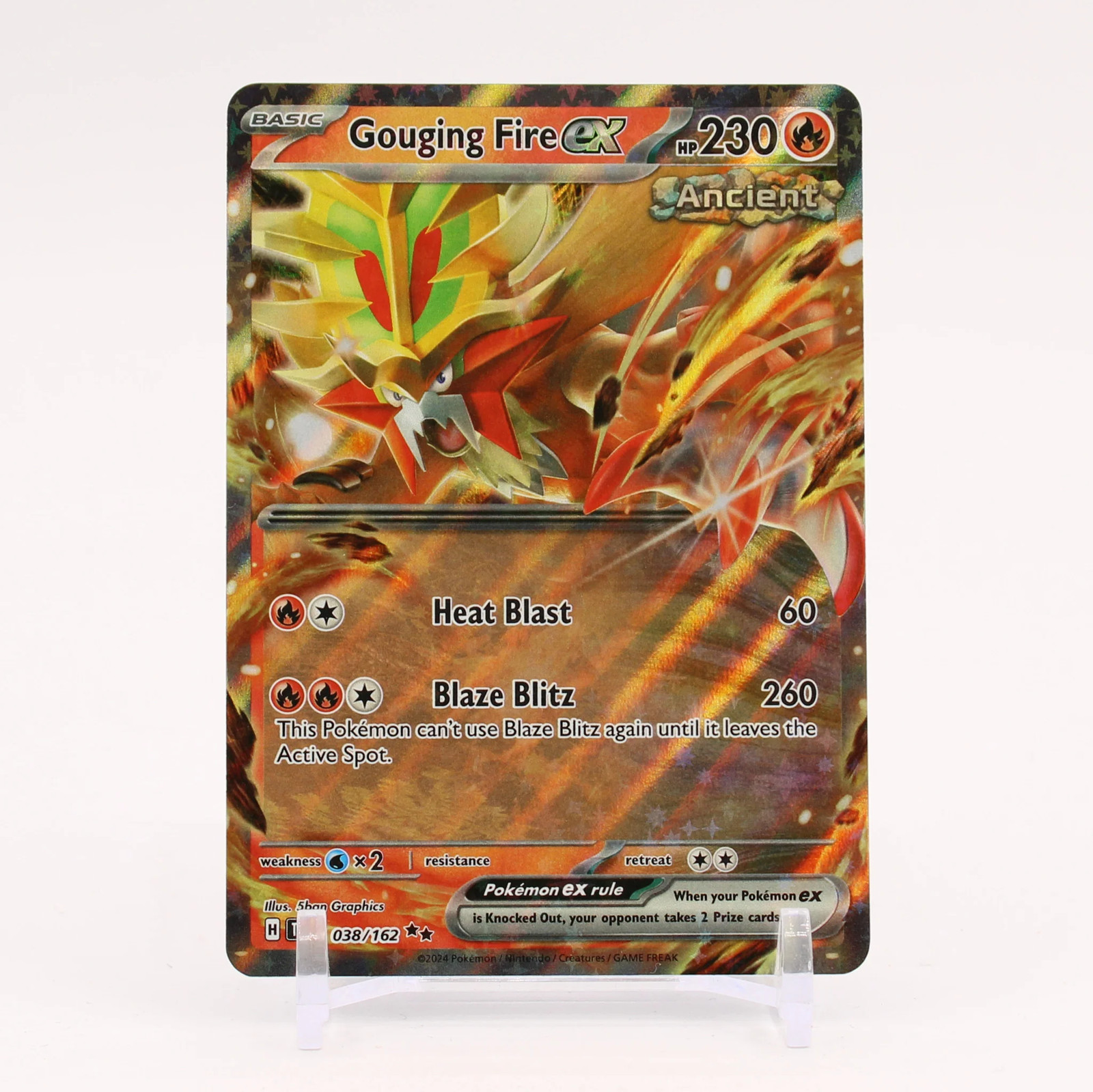 Gouging Fire ex - 038/162 Temporal Forces Double Rare Pokemon - NM/MINT