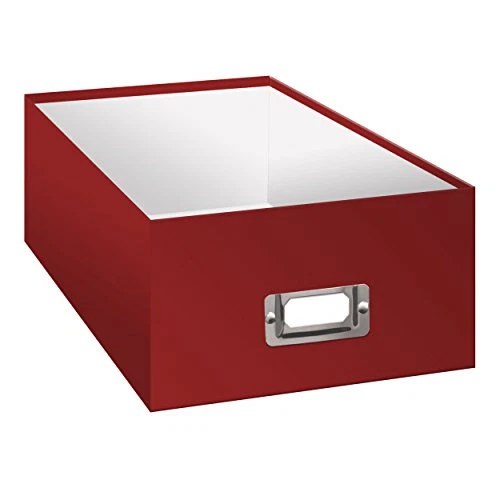 Caja de almacenamiento de fotos roja brillante para 1100 tarjetas indexadas de fotos 4x7 sin ácido Foto 4 de 4