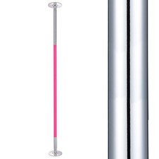 Xcceries 12.6 Ft Static Spinning Dancing Pole Kit 45mm Silicone Party Club Pink