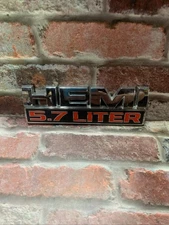 1x OEM 2013 2018 Dodge Ram HEMI 5.7 LITER Emblem Chrome Fender Badge 68149700AA