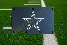 CCHS Cowboys Thin Metal RFID Blocking Slim Wallet Dallas Laser Engraved