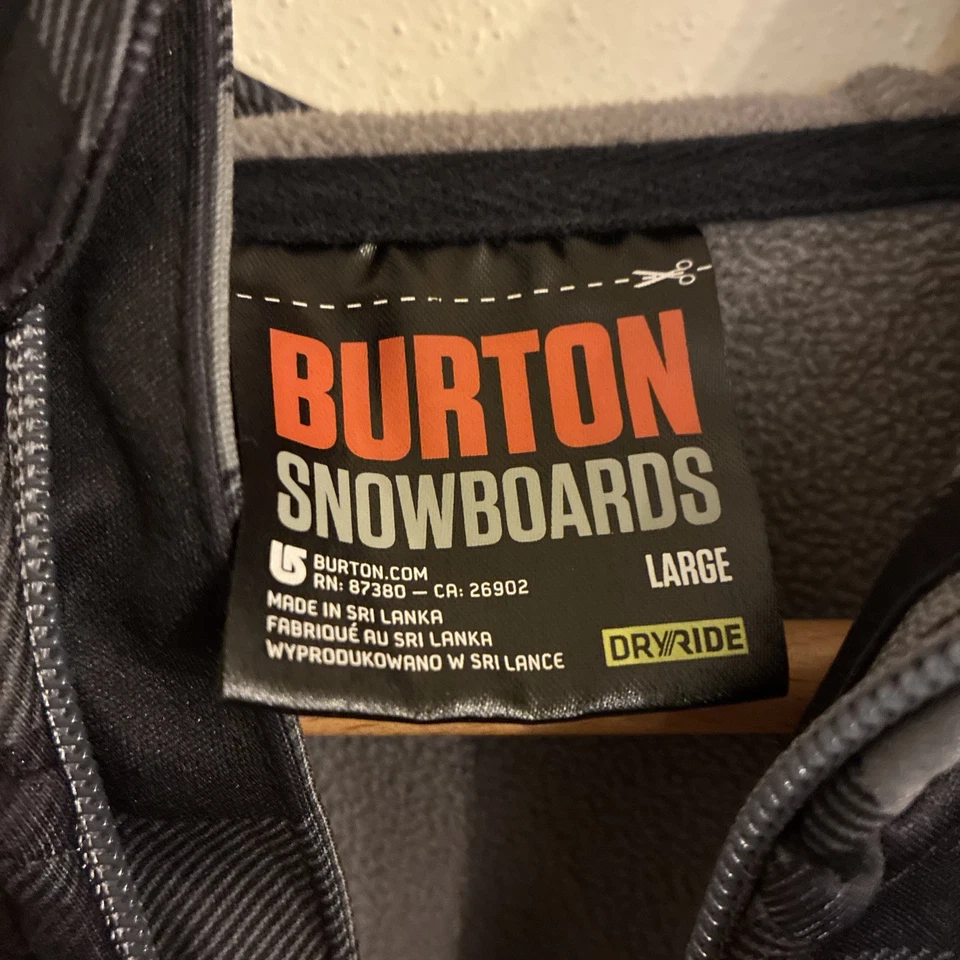 Jaqueta de neve BURTON Dryride grande com capuz preta com letras vermelhas - Imagem 4 de 4