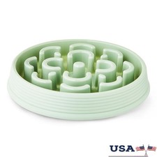 Slow Feeder Dog Bowl Maze Design Anti Choke Non Skid Durable Dog Feeding Bowl US