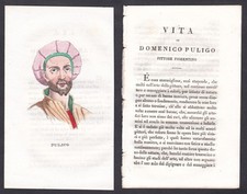 1820 Domenico Puligo Pittore Italia Ritratto Incisione