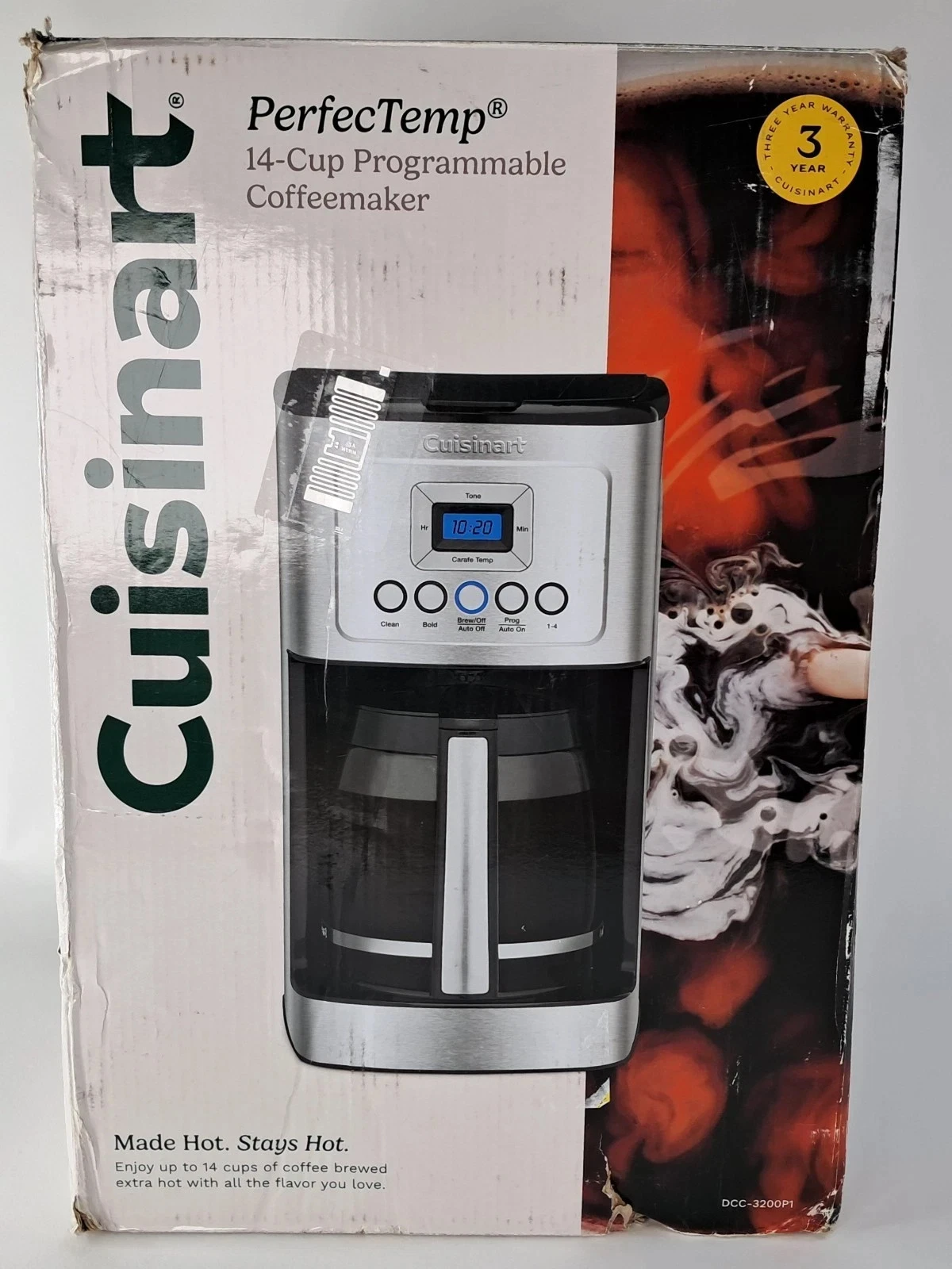 Cuisinart PerfectTemp 14-Cup Programmable Coffee Maker - DCC-3200P1
Opens in a new window or tab
