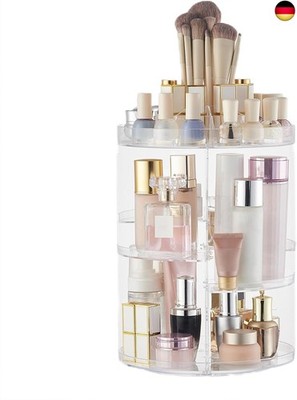 Rotating Makeup Organiser, Crystal Clear