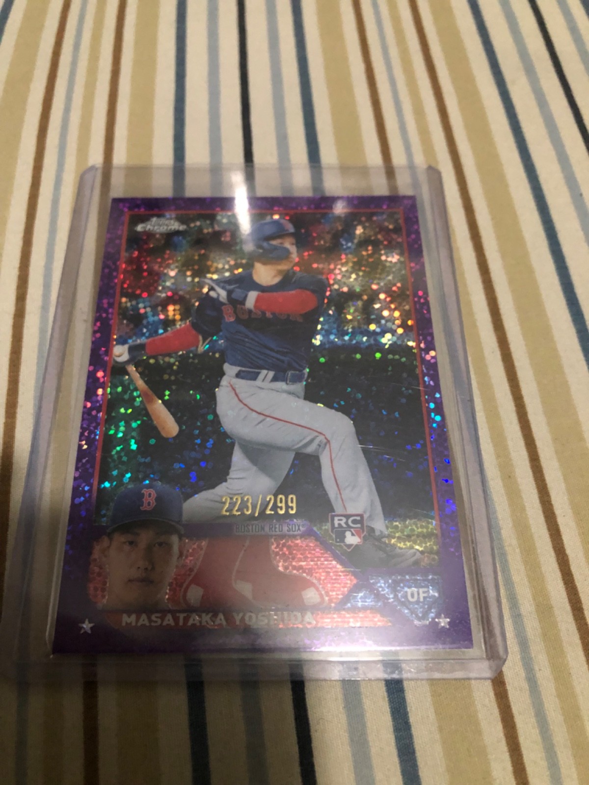 2023 Topps Chrome - Masataka Yoshida #167 Purple Speckle Refractor /299 (RC)