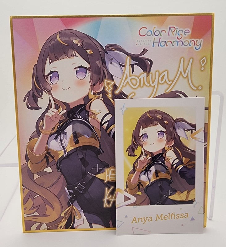 Anya Melfissa Hololive 6th fes. Color Rise Harmony Shikishi Message Board Cheki