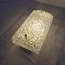 Vintage Hoffmeister Wall Lamp 45286 Z Ice Glass Sconce 1980s Germany