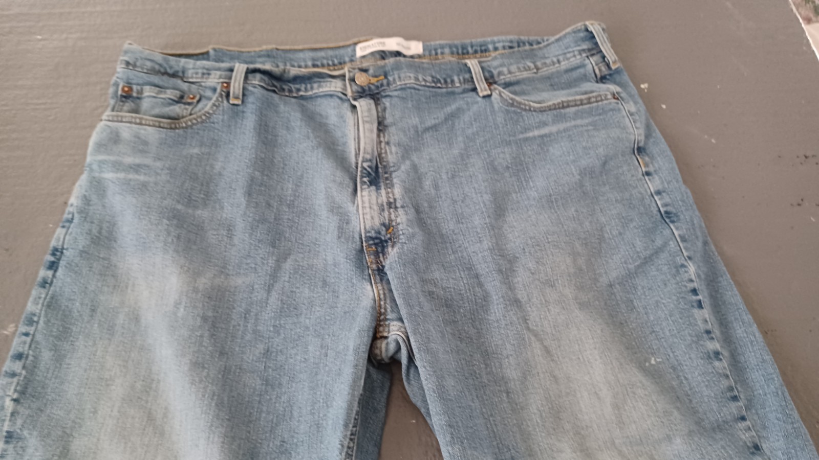 Mens 48" X 32" Blue Straight Denim Pants Signature S67  Athl