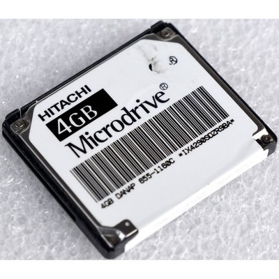 VINTAGE MICRODRIVE MICRO DRIVE MEMORY HITACHI 4GB HMS360404D5CF00 13G1768 M588