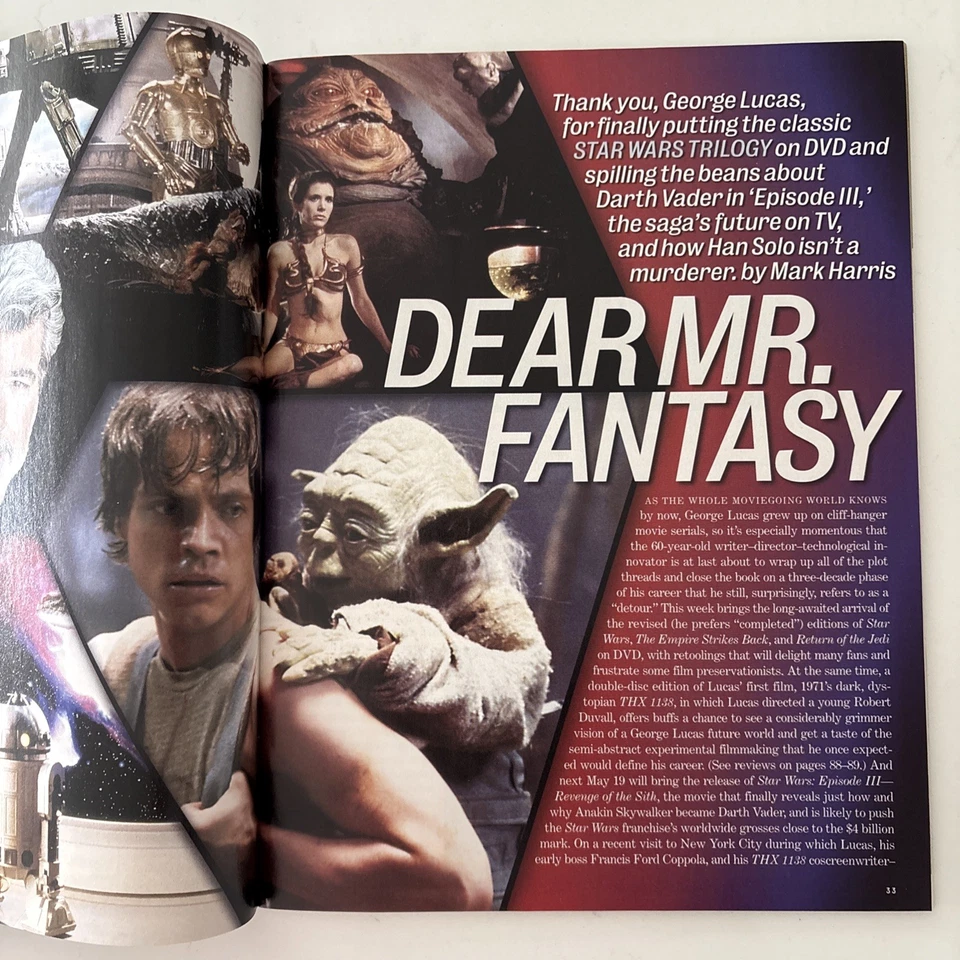 Entertainment Weekly Magazine September 24, 2004 Star Wars Issue #785 - Image 3 of 3