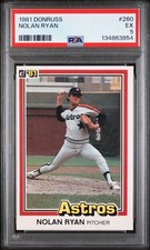 1981 DONRUSS #260 NOLAN RYAN PSA 5