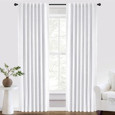 INOVADAY 100 Blackout Curtains 72 50"W x 72"L Pack of 2 , 03 Bright White