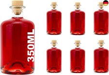 350ml leere Glasflaschen 6 Stück Apotheker Likörflaschen mit Korken, 350 ml W
