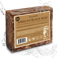 Best Raw ORGANIC AFRICAN BLACK SOAP, for Dry Skin and Skin Conditions - 8oz
