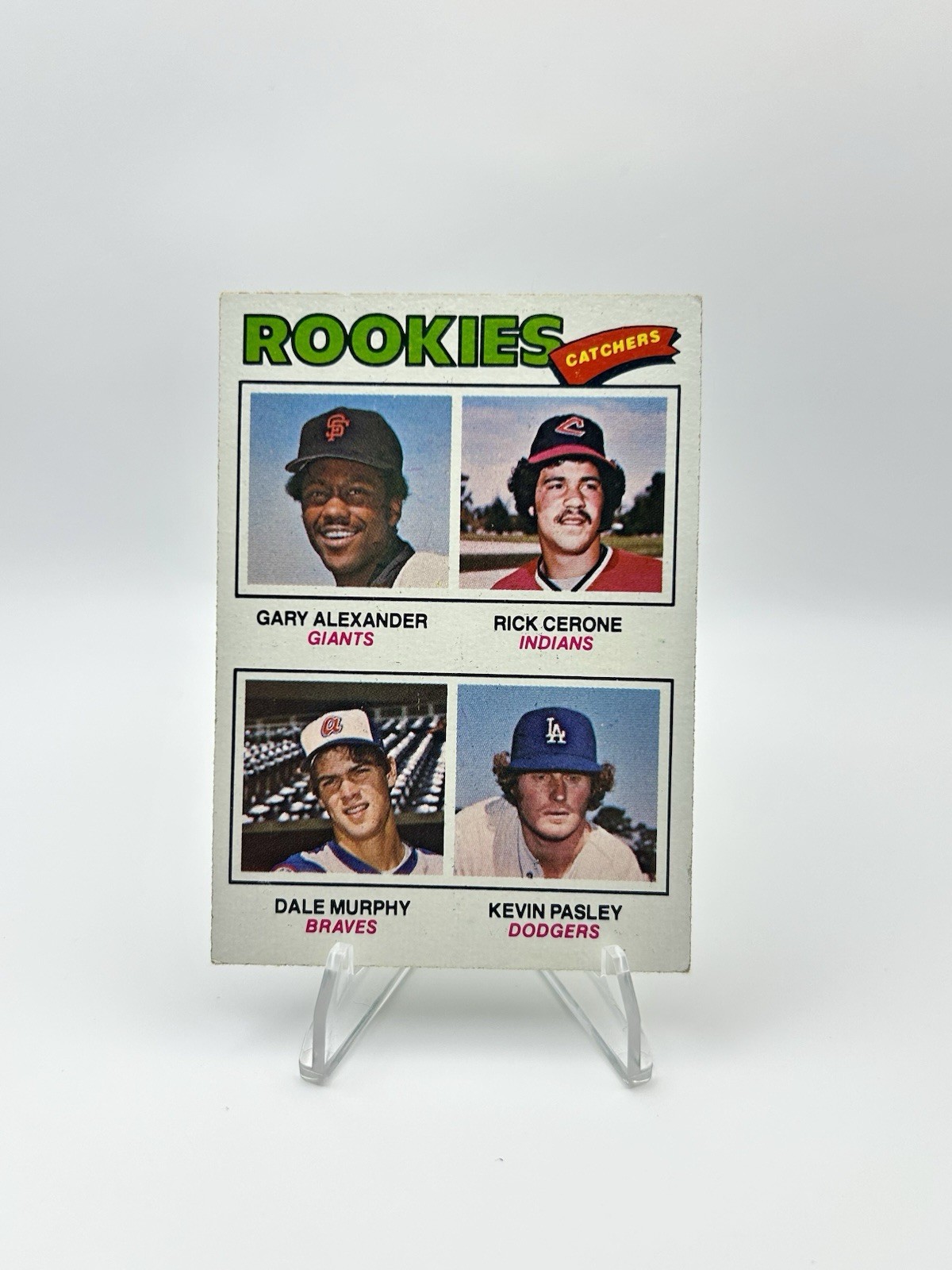 1977 Topps - Rookie Catchers Dale Murphy, Rick Cerone, Gary Alexander #476 (RC)