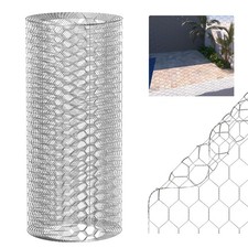 Galvanized Chicken Wire Mesh Roll 60cm x 5m – Hexagonal Garden Fence Netting, 25 2.16 per metre