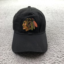 Chicago Blackhawks Hat Cap Strap Back Mens One Size Black NHL Hockey New Era