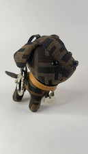 Fendi FF Monogram Dog Keychain Bag Charm Puppy