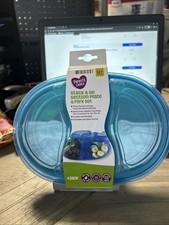 Parent's Choice Stack  Go Section Plate and Fork Set 4 pack X4 Bundle