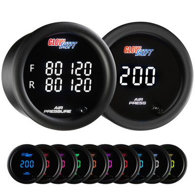 #ad GlowShift 10 Color Digital Quad amp; Single Air Pressure Gauge Bundle w Dual Pod $449.99