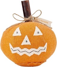 Mud Pie Halloween Jack-O-Lantern Sitter, Small Orange