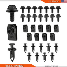 35PCS Engine Under Cover Splash Shield Body Bolts Screws, Bumper Clips, Fastener