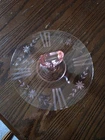 Vintage Pink Depression Glass Etched Flowered Handle Dessert Platter