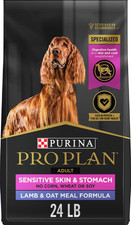 Purina Pro Plan Adult Sensitive Skin & Stomach Lamb & Oat Dry Dog Food, 24 lb 2.26 per pound
