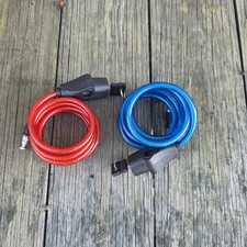 Master Lock Cable Lock With Key. 2 Pack. Blue  Red