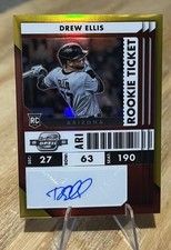 Drew Ellis /10 GOLD OPTIC CONTENDERS ROOKIE TICKET AUTO SP 2022 Chronicles